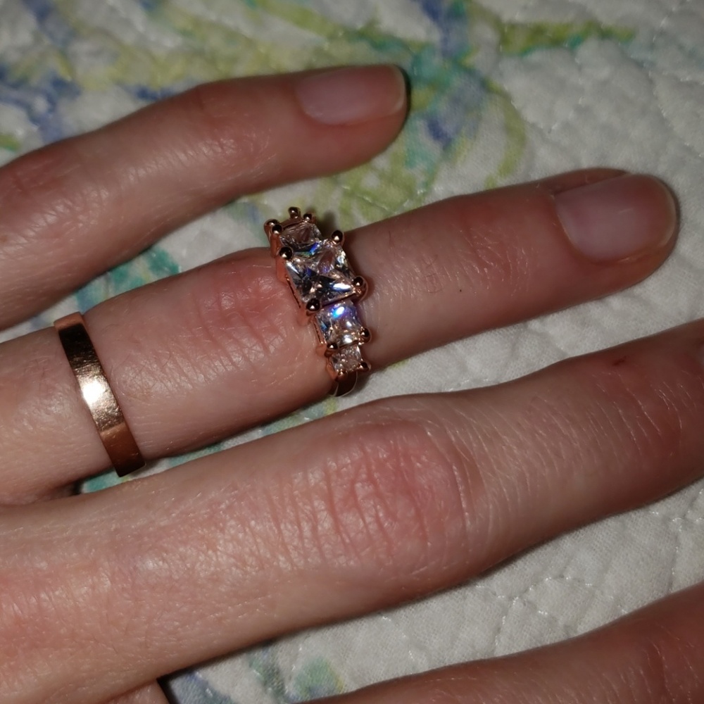 Plated cz ring